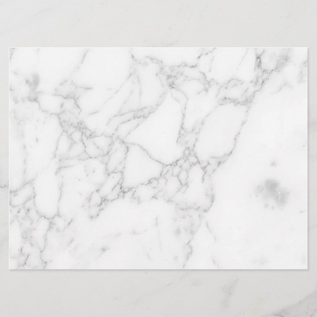 White Marble Menu (Back)