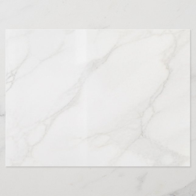 White Marble Menu (Front)