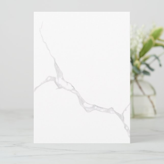 White Marble  Menu (Standing Front)