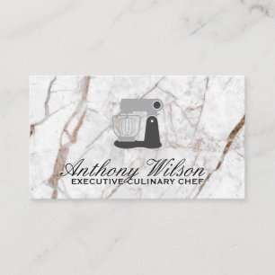 White Marble   Mixing Machine Business Card