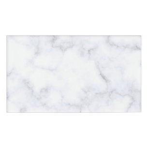 White Marble Name Tag