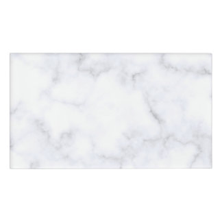 White Marble Name Tag