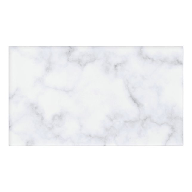White Marble Name Tag (Front)