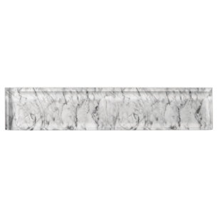 White marble nameplate