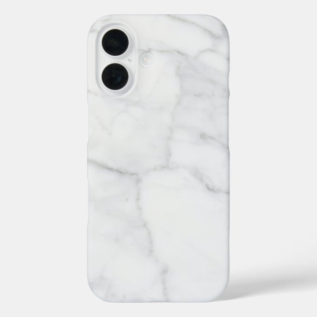 White Marble Pattern Boho Chic Case-Mate iPhone Case (Back)