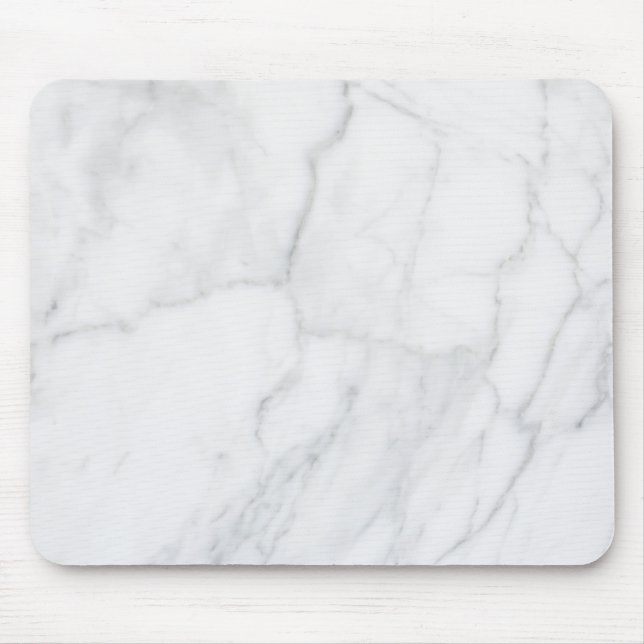 White Marble Pattern Boho Chic Mouse Mat (Front)