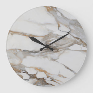 White Marble Pattern Wall Clock
