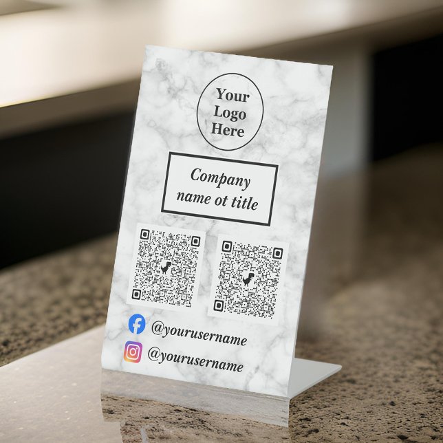 White marble pedestal sign (Creator Uploaded)