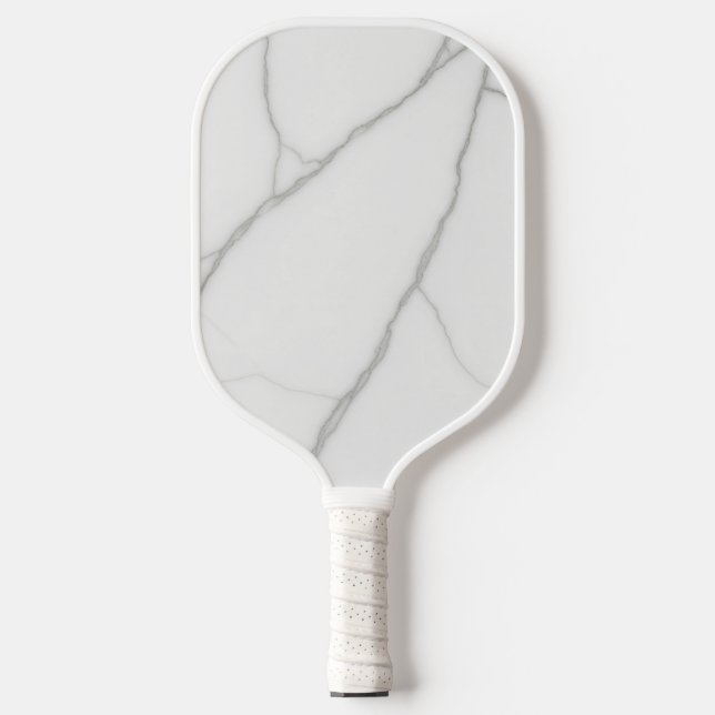White Marble Pickleball Paddle (Front)