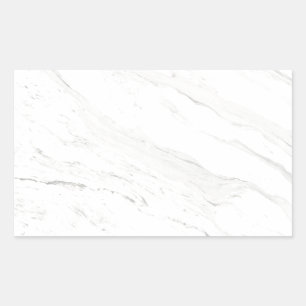 White Marble Rectangular Sticker