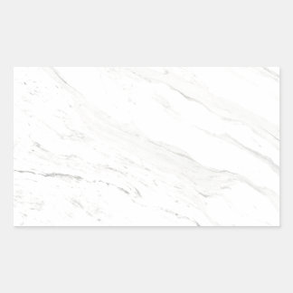 White Marble Rectangular Sticker