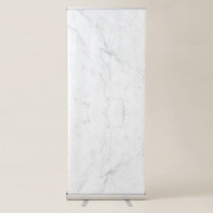 White Marble Retractable Banner