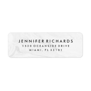 White Marble Return Address Labels
