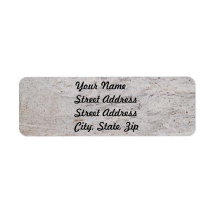 White Marble Return Address Sticker