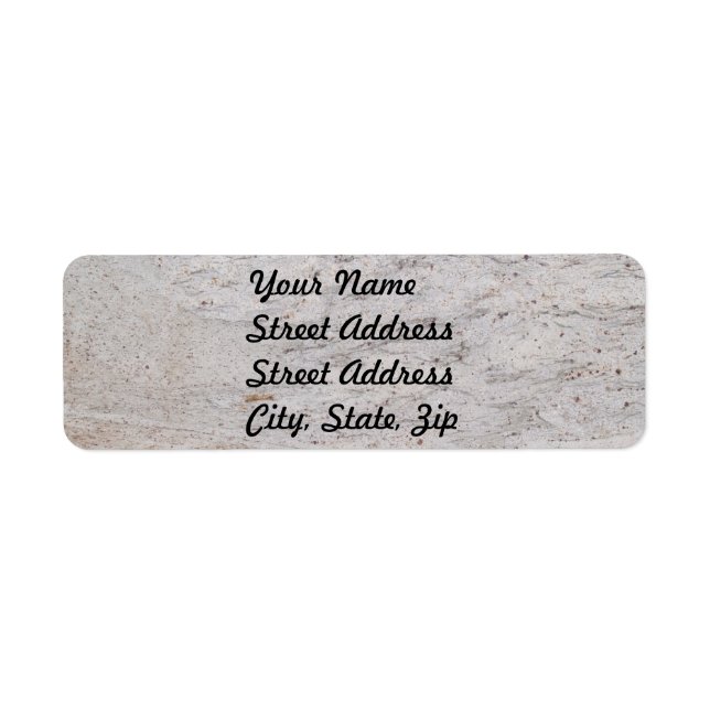 White Marble Return Address Sticker (Front)