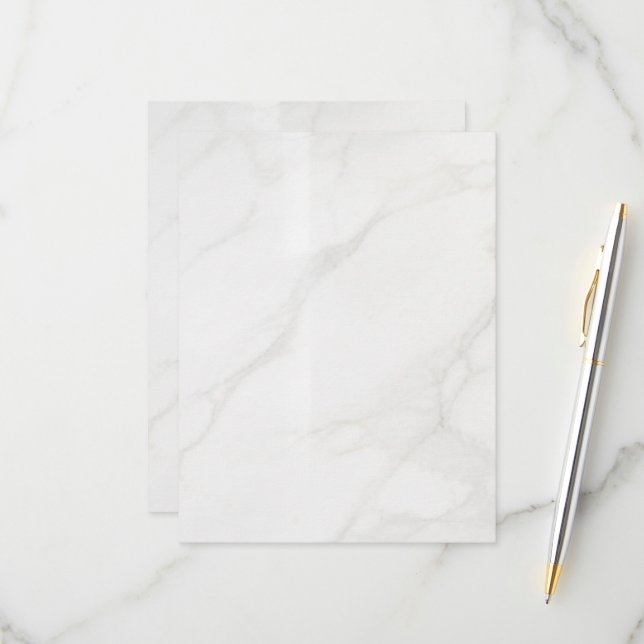 White Marble RSVP Card (Front/Back In Situ)