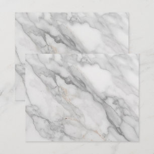 White Marble RSVP Card
