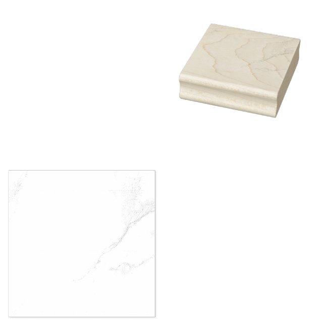 White Marble  Rubber Stamp (Stamped)