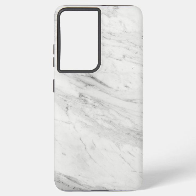White Marble  Samsung Galaxy S21 Ultra Case (Back)