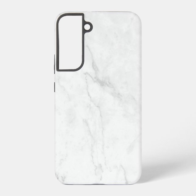 White Marble Samsung Galaxy S22+ Case (Back)