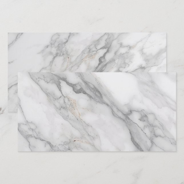 White Marble Save The Date (Front/Back)