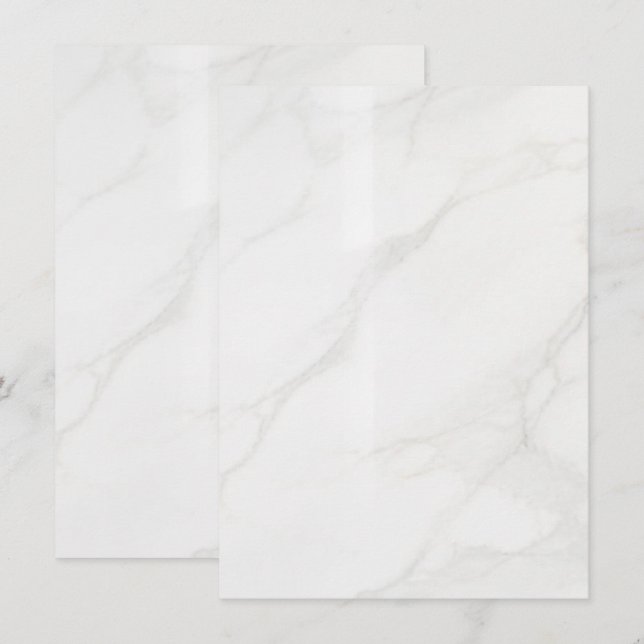 White Marble Save The Date (Front/Back)