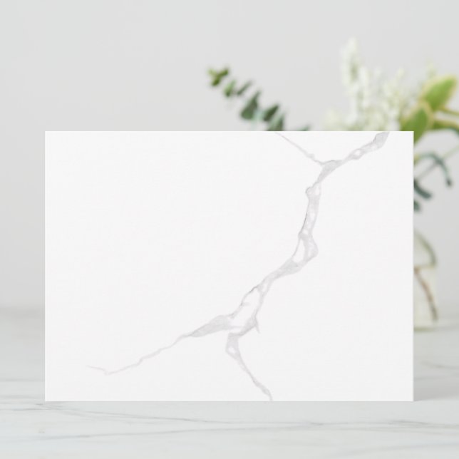 White Marble  Save The Date (Standing Front)