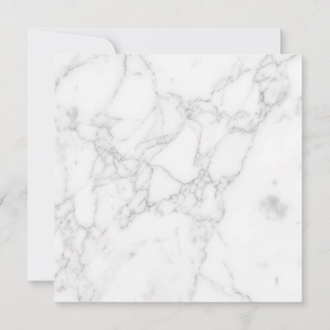 White Marble Save The Date (Front)