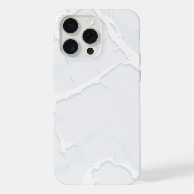 White Marble Scrap Elegant iPhone Case (Back)