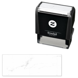 White Marble Self-inking Stamp