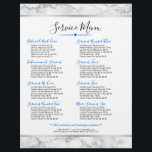 White Marble Silver Stripe Accent Flyer<br><div class="desc">Elegant chick contemporary design,  white and grey faux marble with silver stripes accent.
Suggested blue colours for font accent.</div>