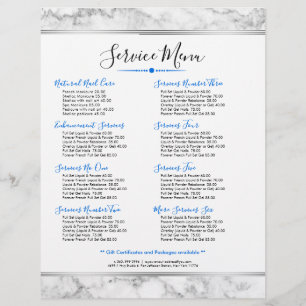 White Marble Silver Stripe Accent Flyer