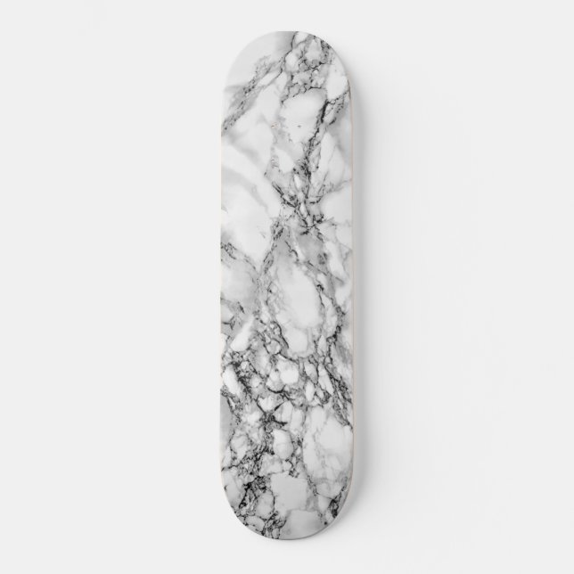 White Marble Skateboard (Front)