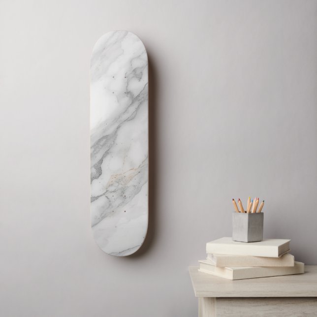 White Marble Skateboard (Wall Art)