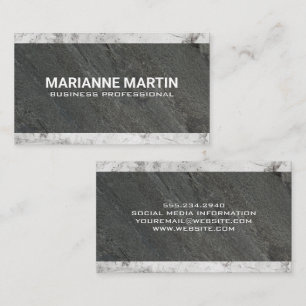 White Marble   Slate Business Card