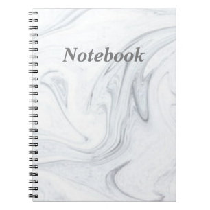 White Marble Spiral Photo Notebook (80 Pages B&W)