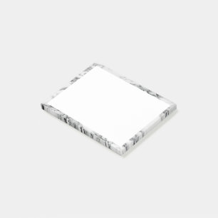 White Marble Sticky Notes Modern Frame Design