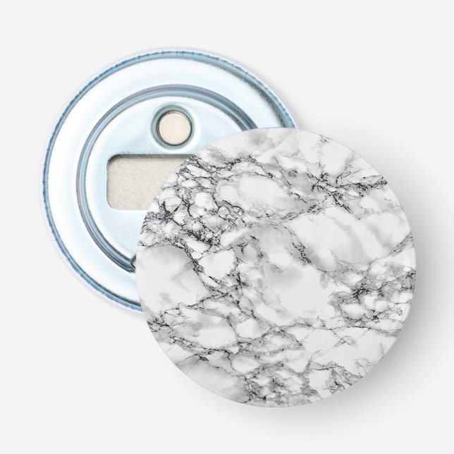 White Marble Stone Bottle Opener (Front)
