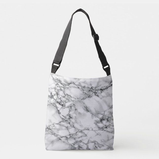 White Marble Stone Crossbody Bag (Front)