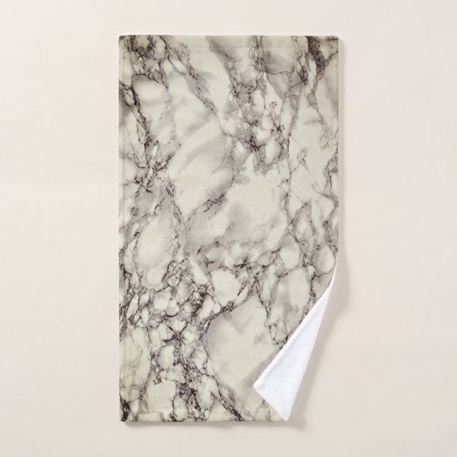 White Marble Stone Ivory Colour Bath Towels (Hand Towel)