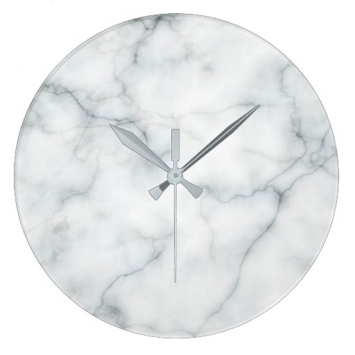 Image of white marble stone Large Clock