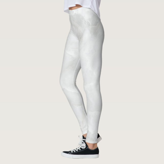 White Marble Stone Leggings (Left)