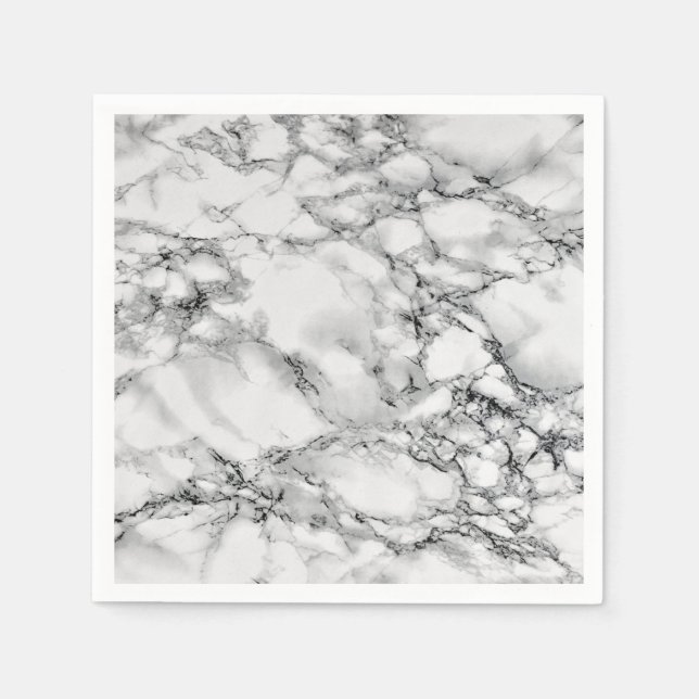 White Marble Stone Napkins Modern Design (Front)