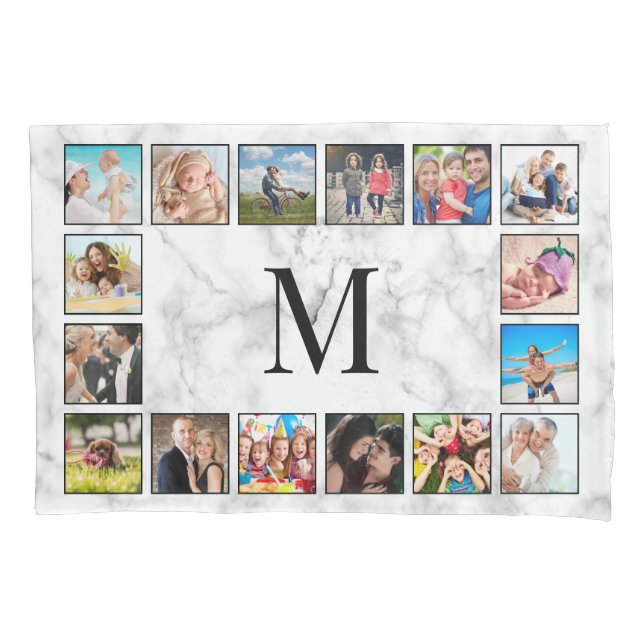 White Marble Stone Pattern Pillowcase (Front)