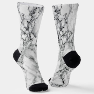 White Marble Stone Socks Modern Design 