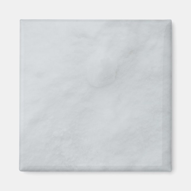 White marble Stone Square Magnet (Front)