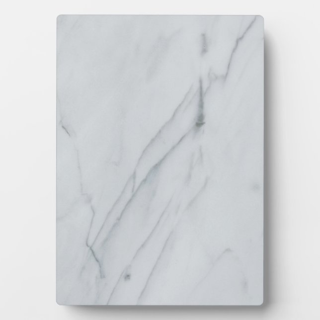 White Marble Stone Tabletop Plaque with Easel (Front)