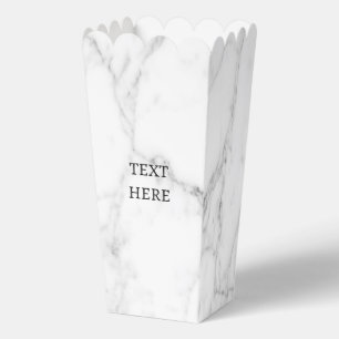 White marble stone texture custom popcorn favour box