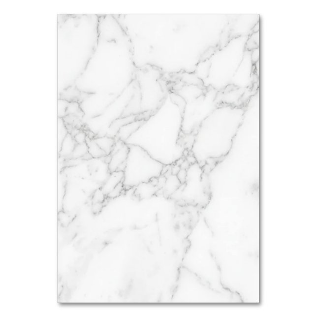 White Marble Table Number (Front)