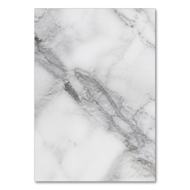 White Marble Table Number (Front)